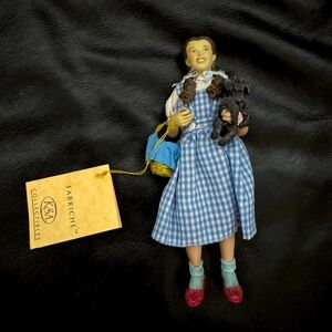 Vintage Kurt Adler Wizard of Oz Dorothy and Toto Fabric Mache Table Piece